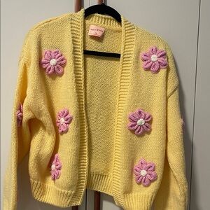 Mure + grand Yellow Floral cardigan